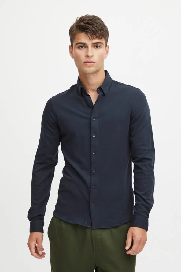 Casual Friday CFARTHUR LS BU jersey shirt Dark navy