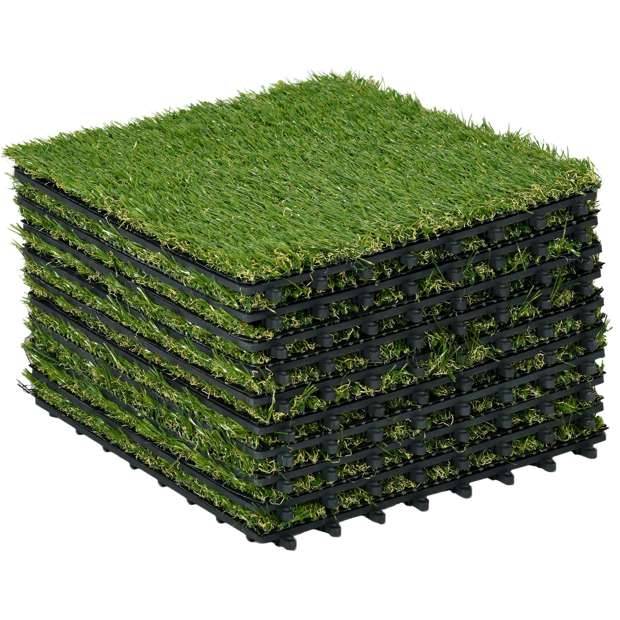 Grama artificial verde-escura Outsunny
