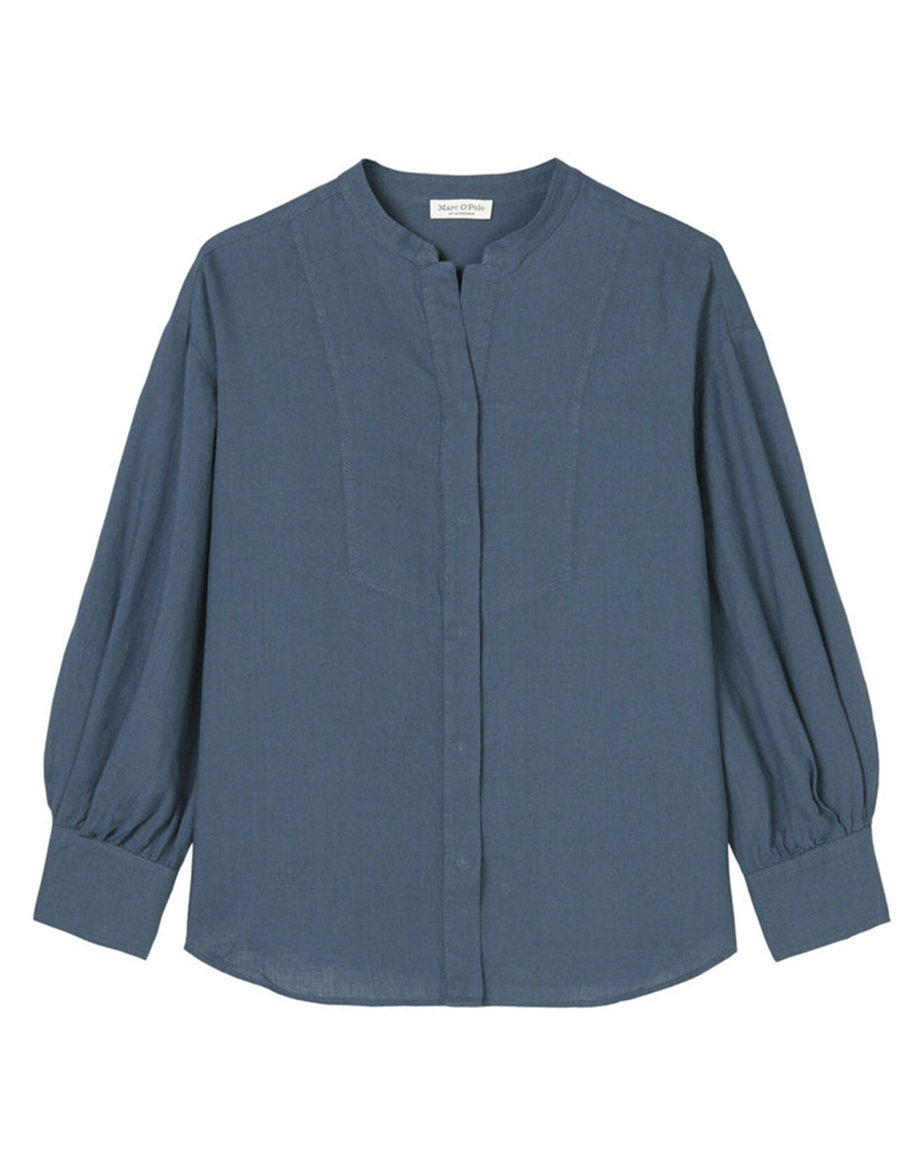Marc O'Polo Chemise 100% Lin sans manches Col bleu moyen