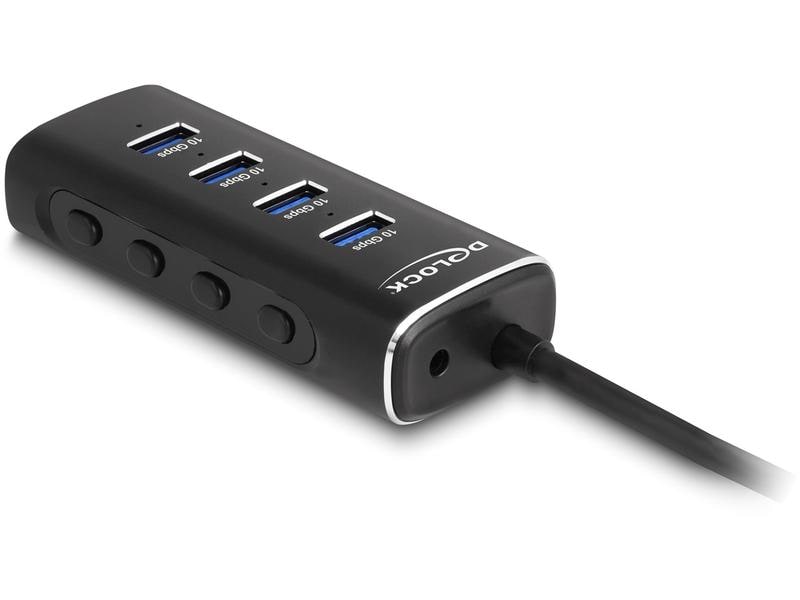 Delock USB-Hub 4x USB A 10Gbps/1x USB C 10Gbps Delock USB Hub mit 4x USB-A und 1x USB C Anschluss