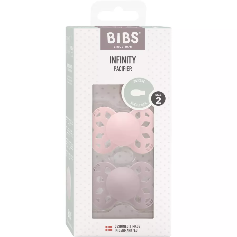 BIBS® Schnuller Infinity symmetrischer Sauger 6-18 Monate BlossomDusky Lilac 2 Stk.