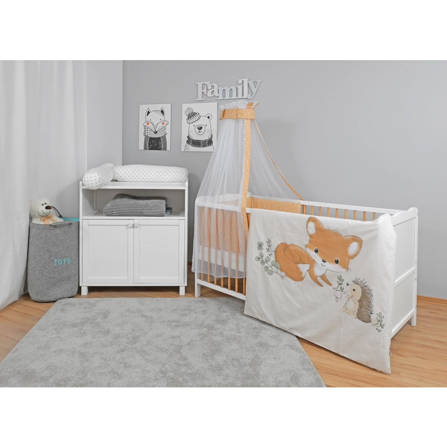 urra Komplettbett Fuchs und Igel 70 x 140 cm