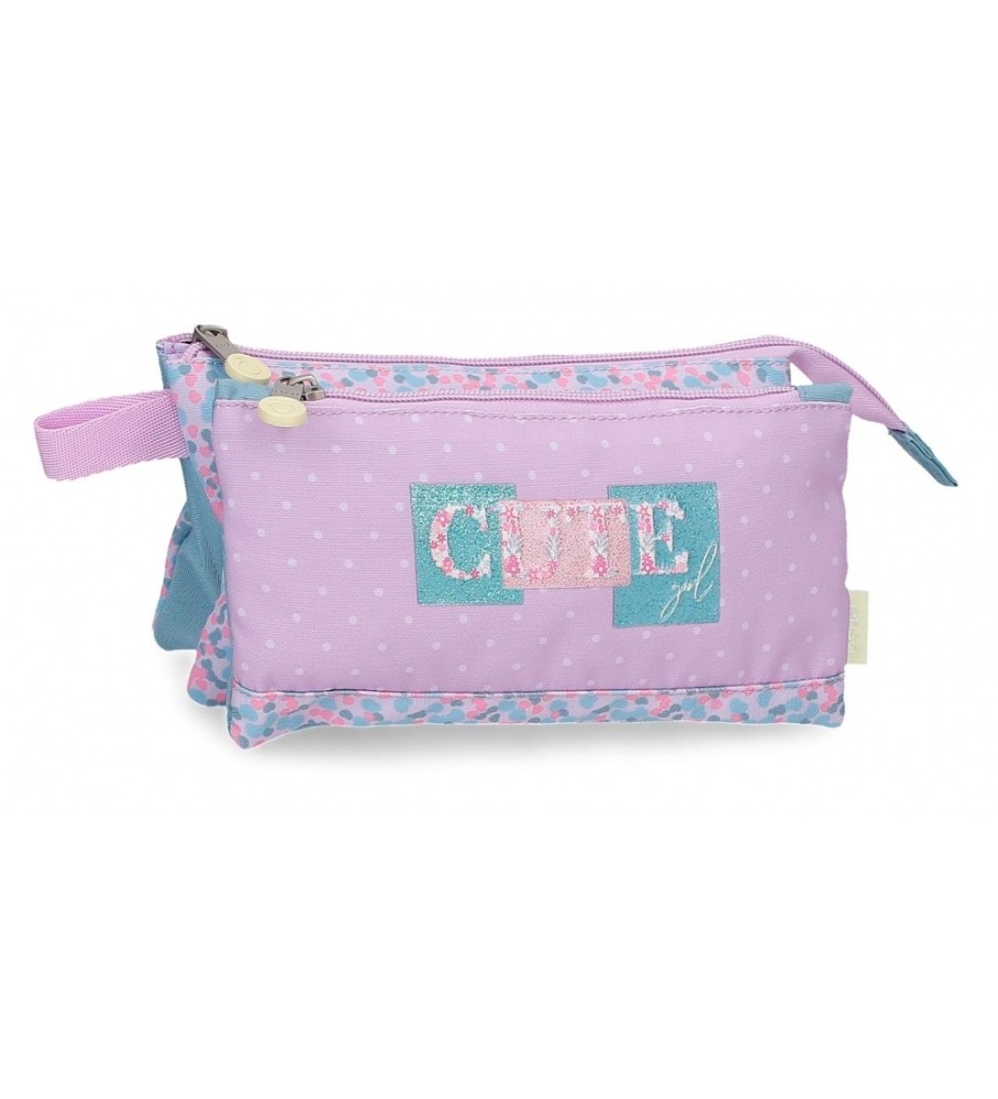 Estojo para lápis Enso EnsoCute Girl com três compartimentos e cores variadas