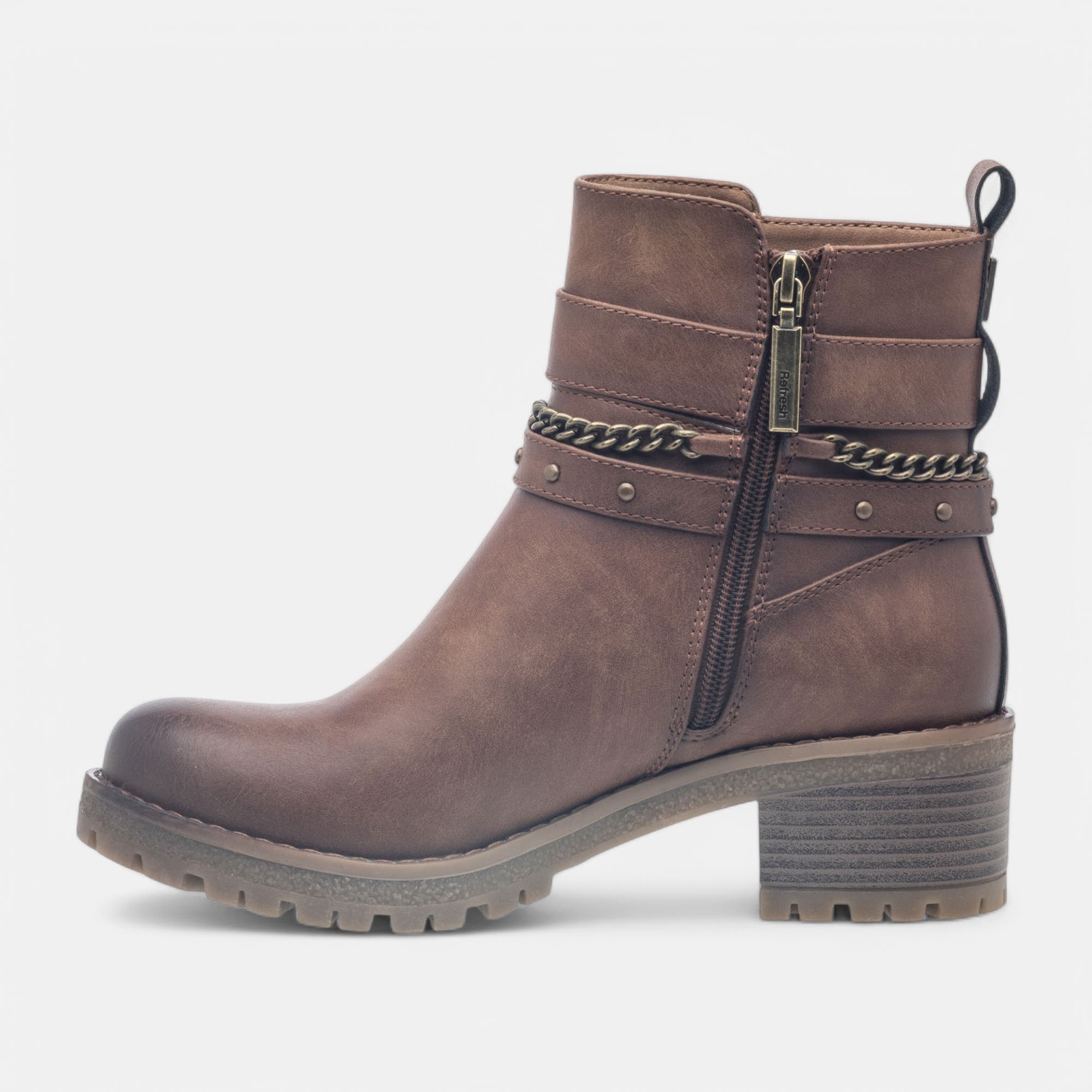 Boots à talon Femme camel