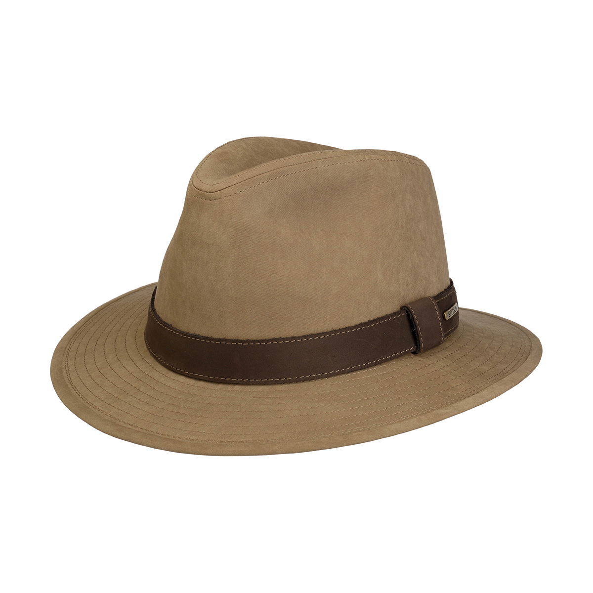 Stetson Waxed Traveller Cloth Hat (Oatmeal)
