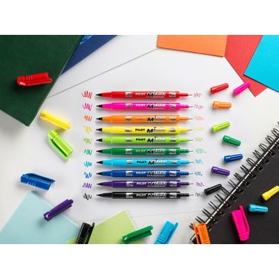 Pilot TWIN MARKER - Marqueur permanent - double pointe fine / extra fine - vert clair