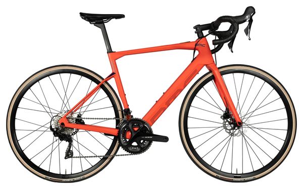 Vélo de Route Électrique BMC Roadmachine AMP Three Shimano 105 11V 350 Wh 700 mm Rouge 2023 - Produit Reconditionné