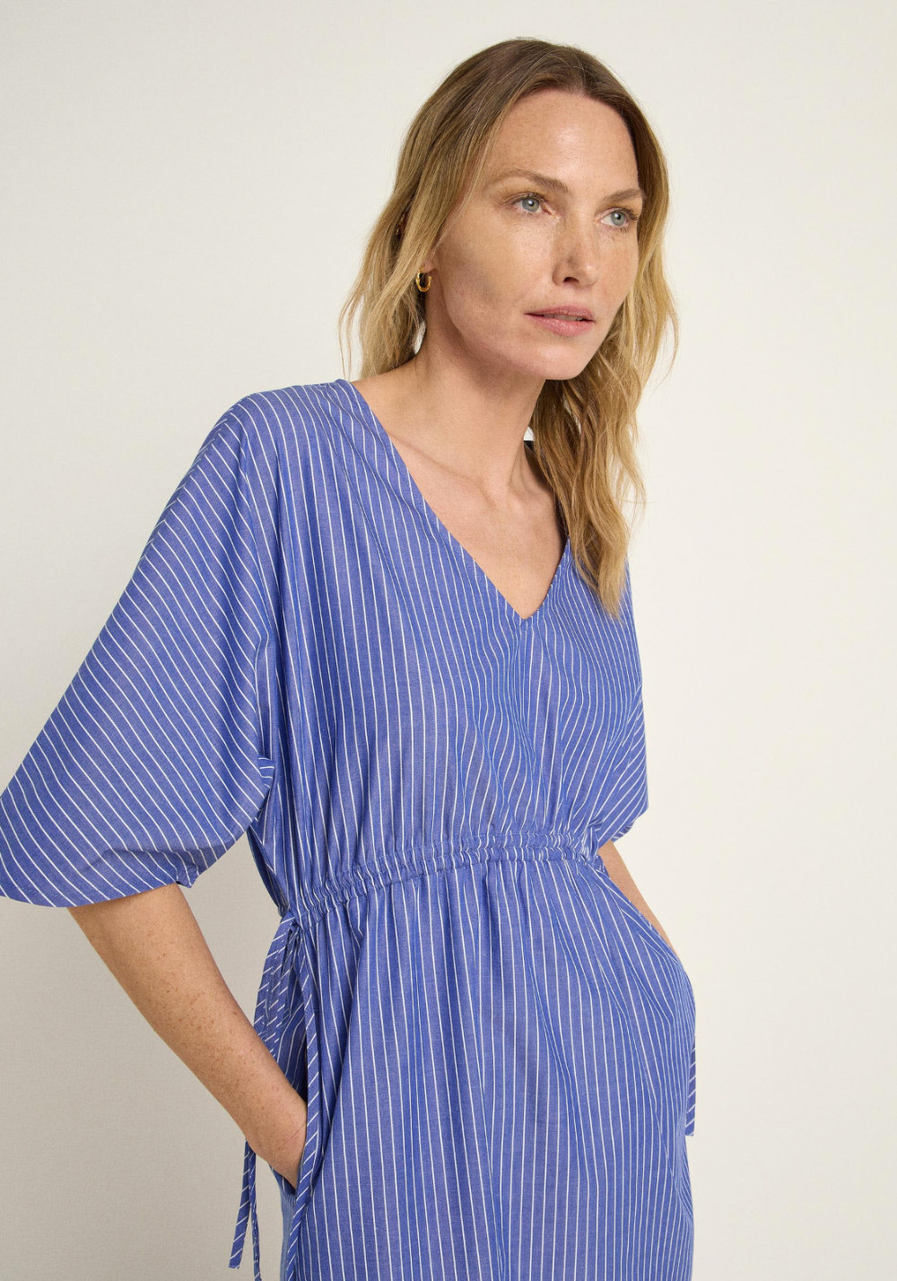Lanius Chambray Bluse Lanius GOTS Horizon Blue | RRREVOLVE