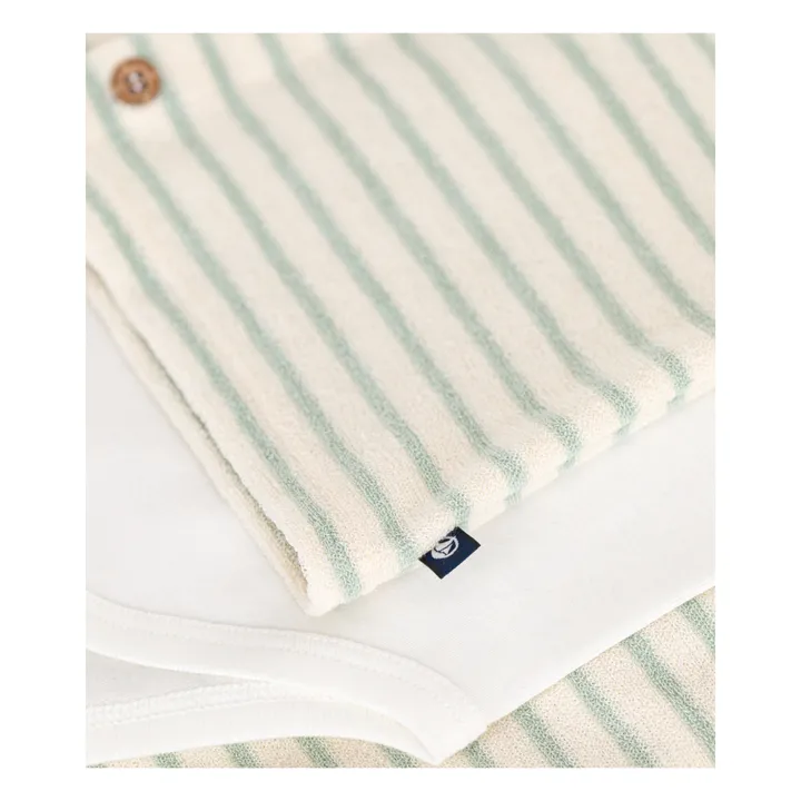 Petit Bateau Lot 3 Pièces Maille Rayé | Ecru