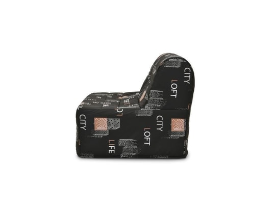 GRUHIER - Banquette bz - tissu noir - l143 x p97 x h89 cm - joe