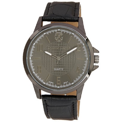 Montre - Polyuréthane noir & acier inoxydable gris - Homme