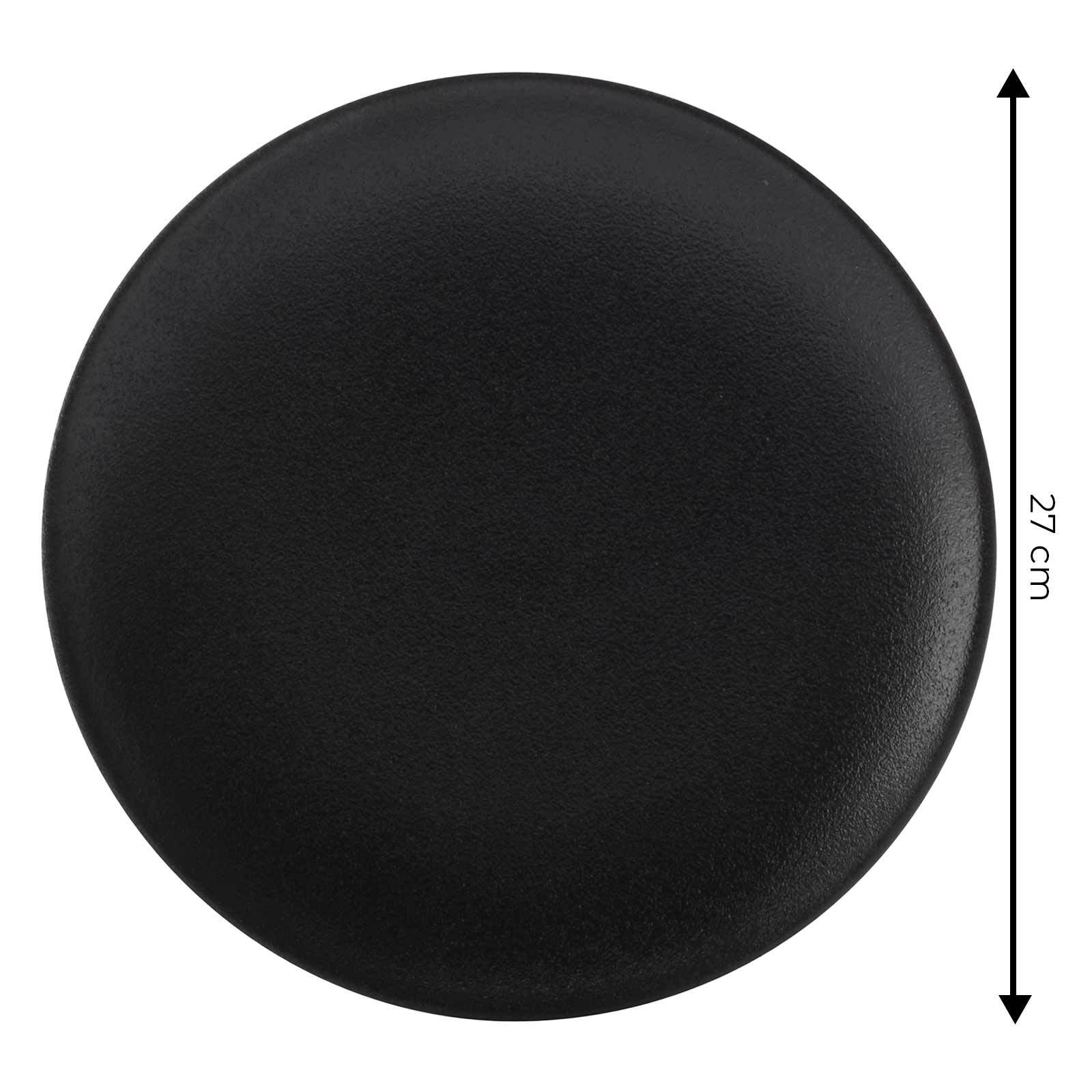 Maxwell & Williams Speiseteller Caviar Black ø 27 cm 4er Set