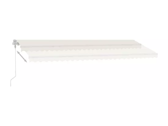 Auvent automatique avec capteur de vent et LED 600x300 cm Crème