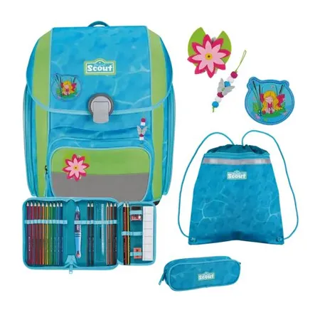 Scout Schulranzen-Set Genius DIN Water Lily