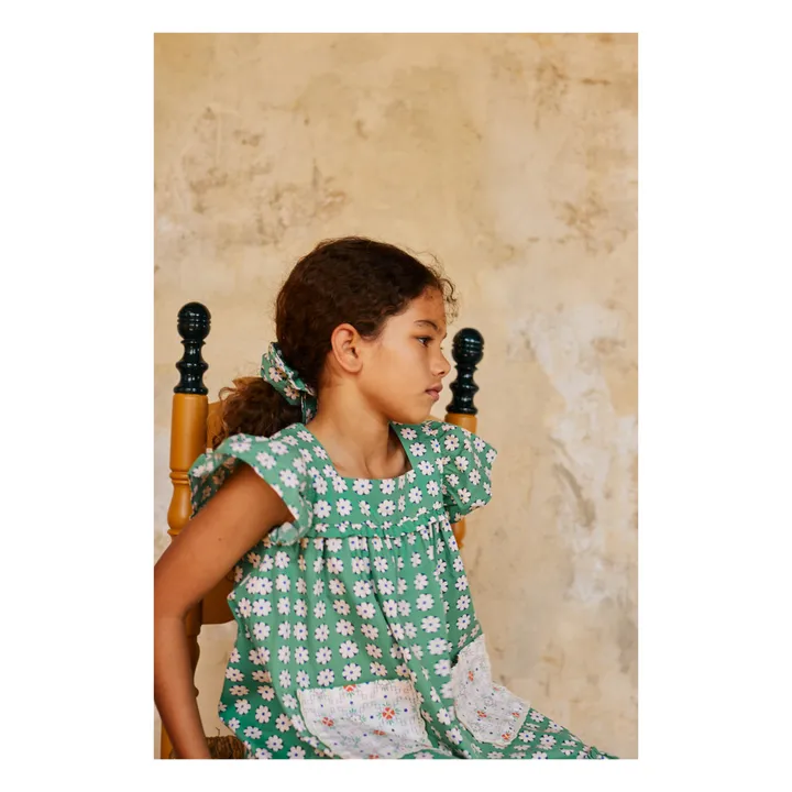 Hello Simone Robe Karinette Pomponette | Vert