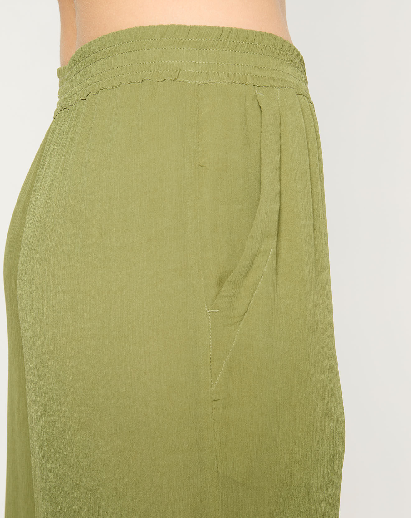 Scotch & Soda Pantalon large & fluide vert moyen