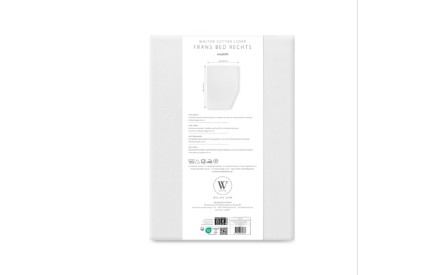Walra Matratzenauflage Molton Cotton Cover Multifit weiß
