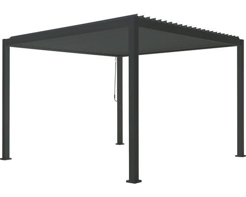 Pergola Mirador Deluxe, paaldikte 11 x 11 cm, 300 x 300 x 250 cm, zwart