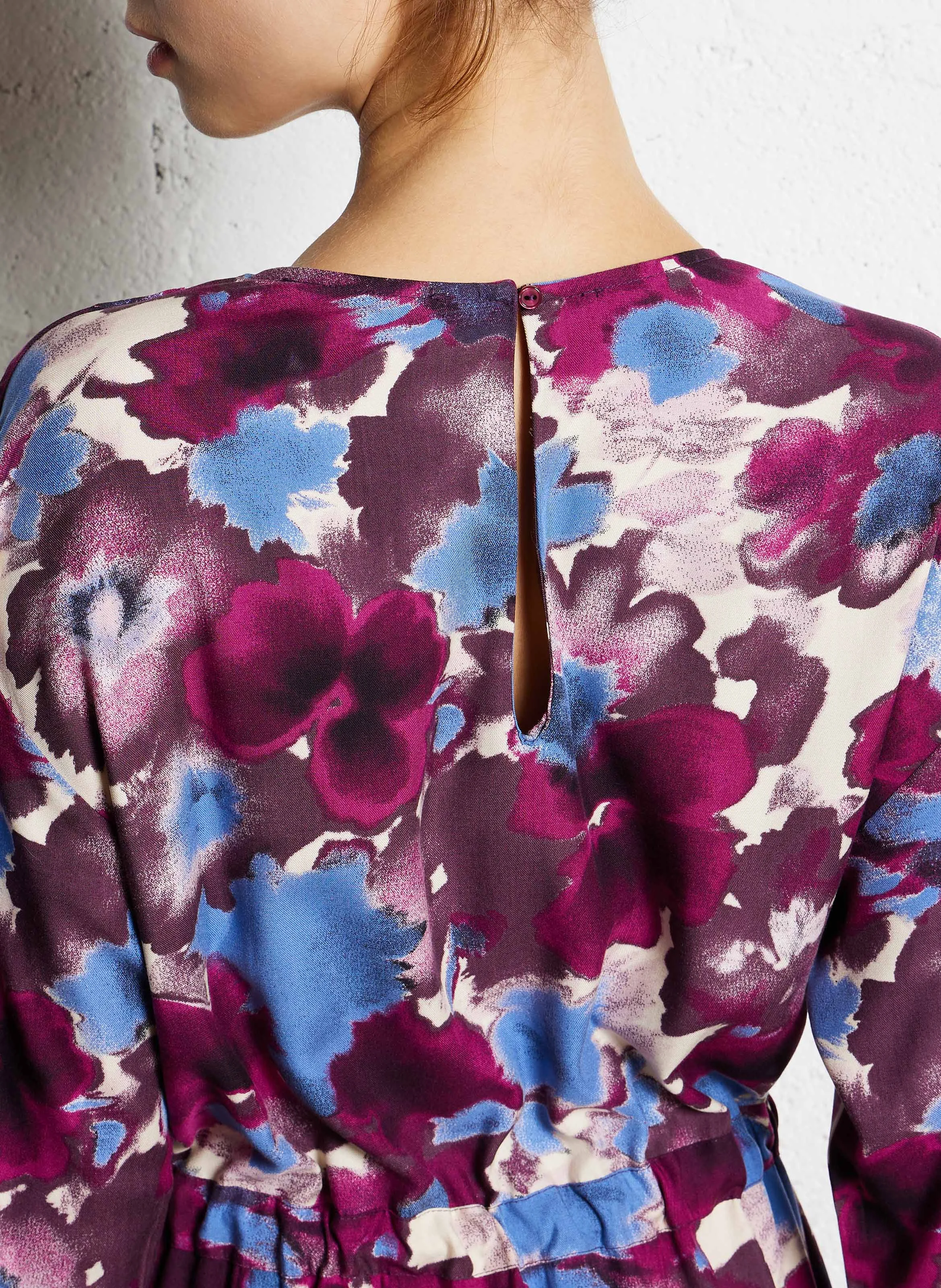 ROCHI - Robe courte droite imprimée | Violet