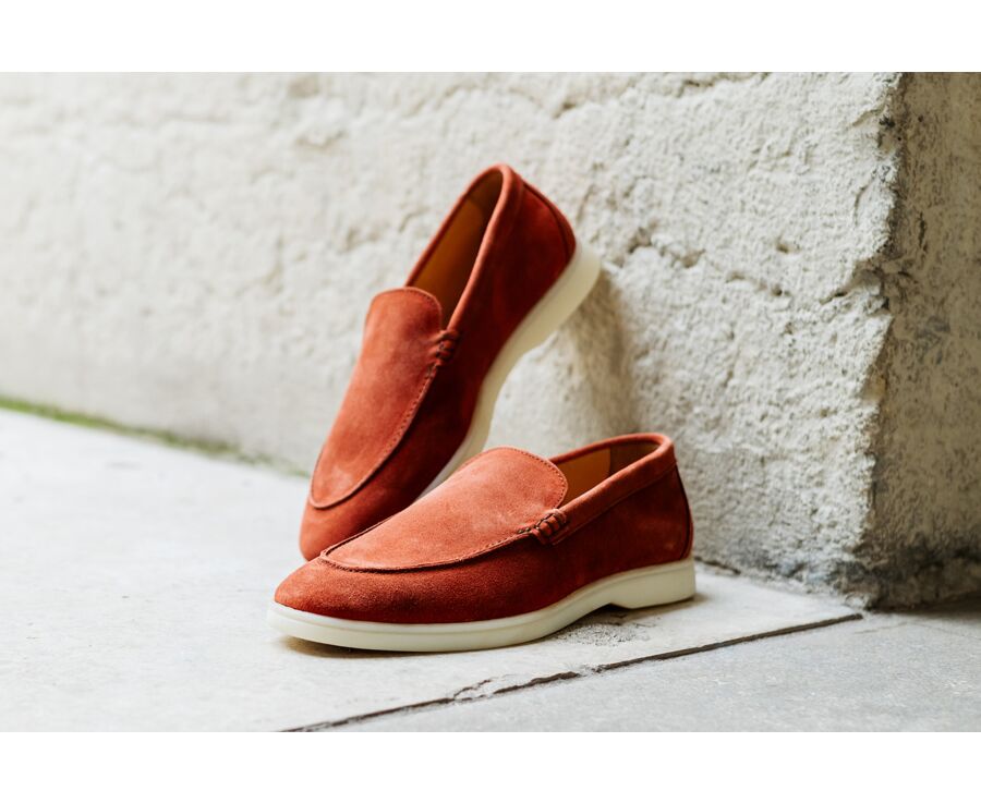 Mocassin homme Velours Corail Foncé - MANASOTA II