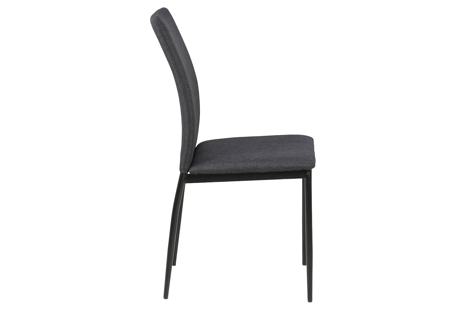 Demina spisestol Tekstil Sawana 5 Grey med sort metall understell