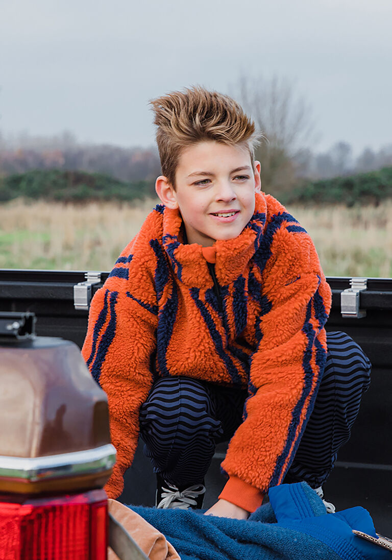 CARLIJNQ oranje carlijnq jack stripe koi - bomber jacket with lining