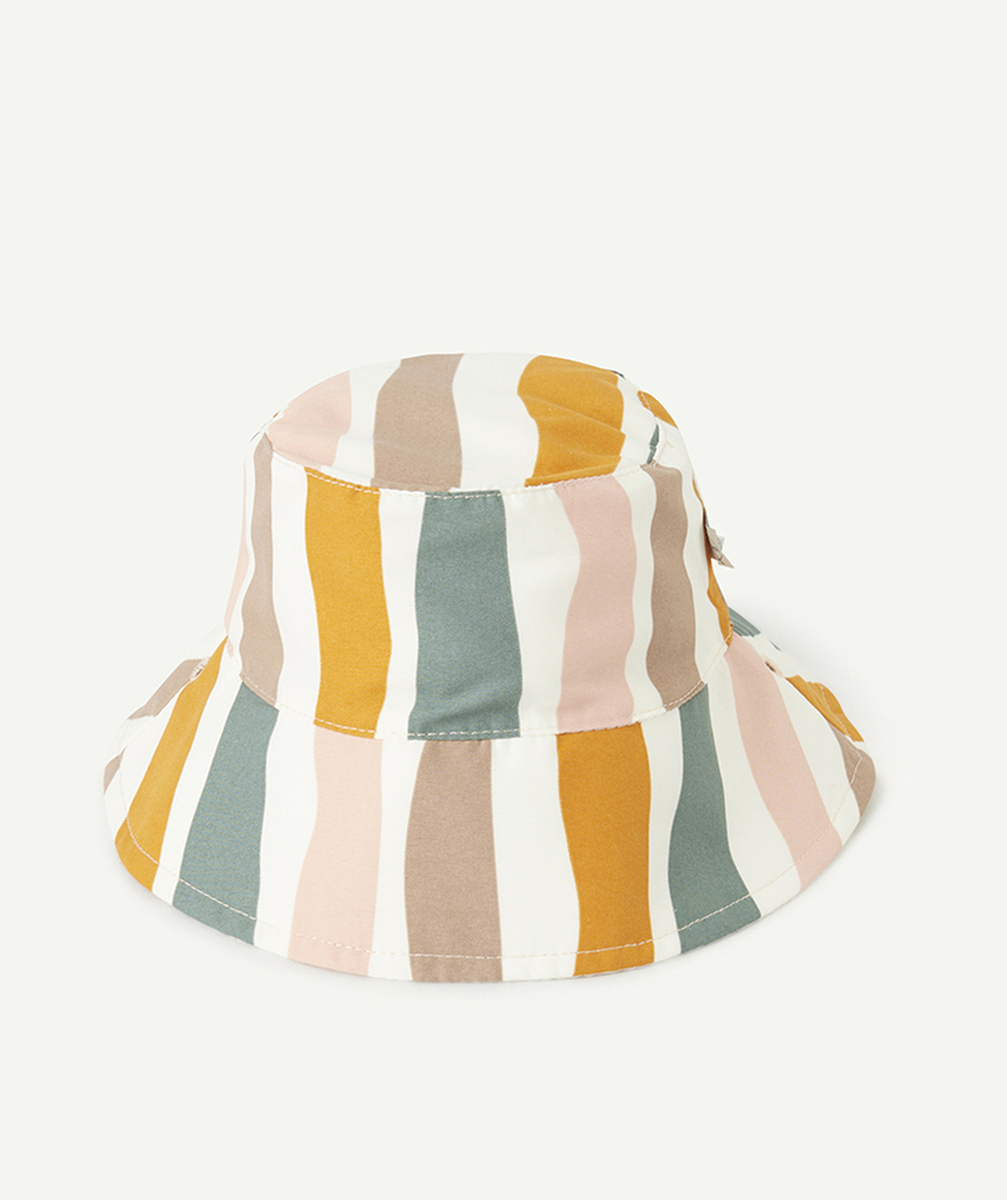 LASSIGBOB ANTI-UV BÉBÉ FILLE RÉVERSIBLE À RAYURES COLORÉES