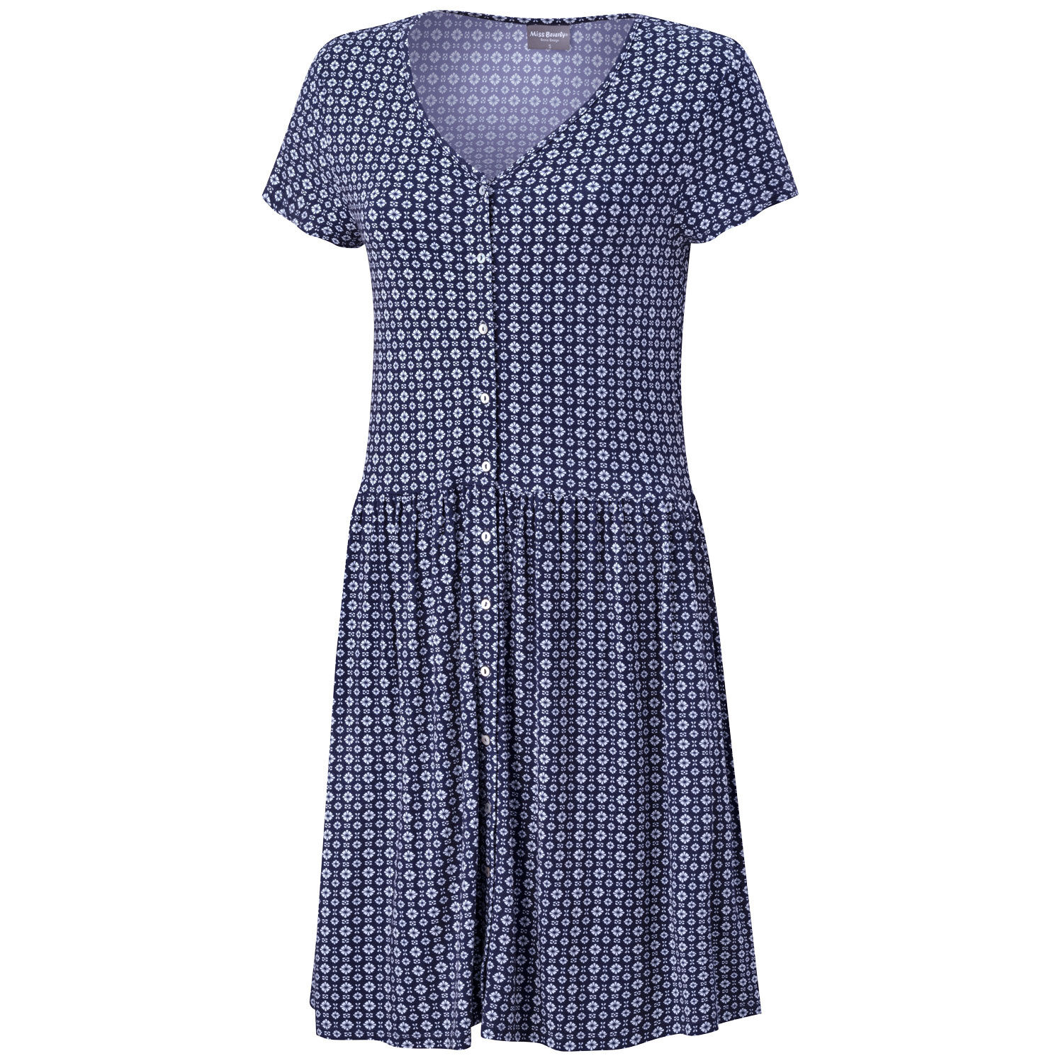 Jersey-Kleid durchgeknöpft