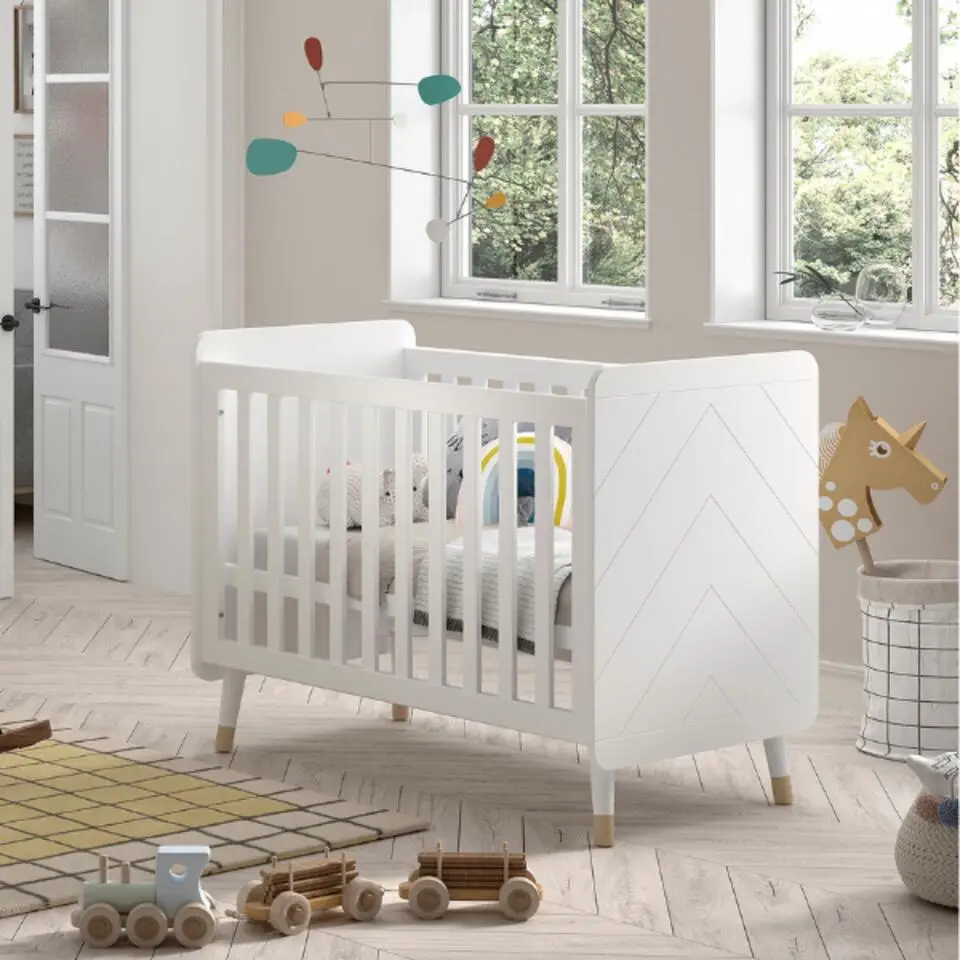 Babybed Billy - 60x120x93 cm - Satijnwit