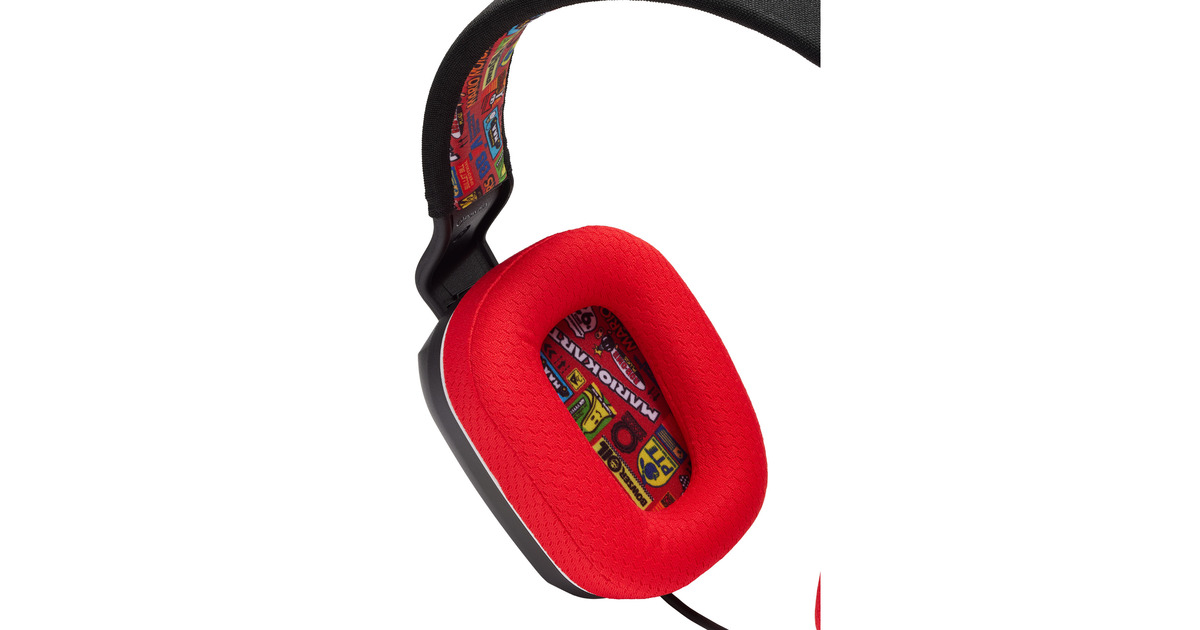 PowerASwitch Stereo Mario Kart over-ear gaming headset  (Zwart/rood)