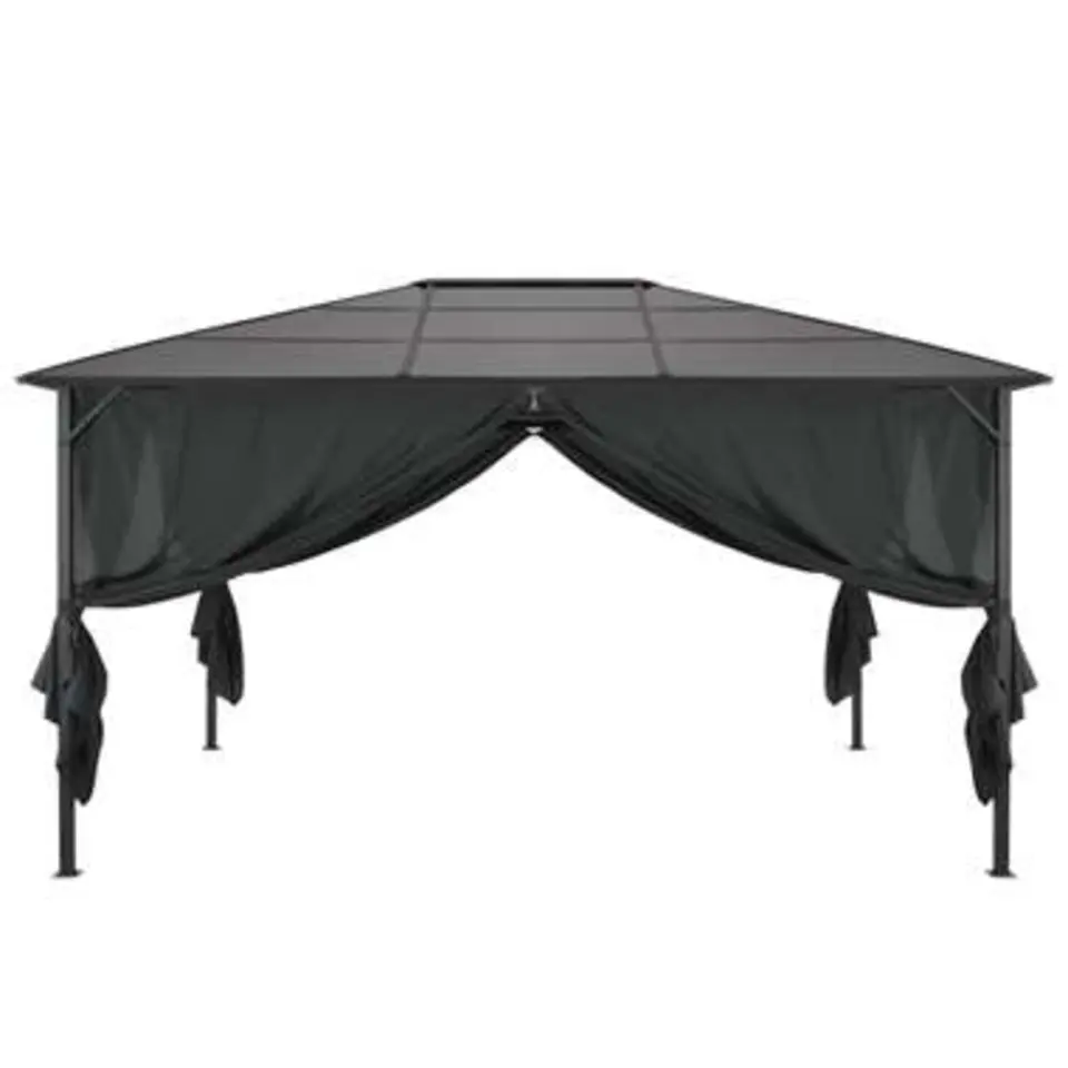 vidaXL - Luifel - Zwart - Polyester - 4 x 3 m