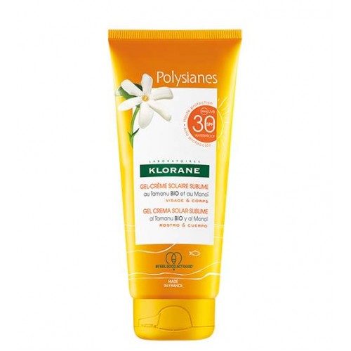 Klorane Tamanu BIO e Monoï Gel-Creme Solar SPF 30 rosto e corpo 200ml