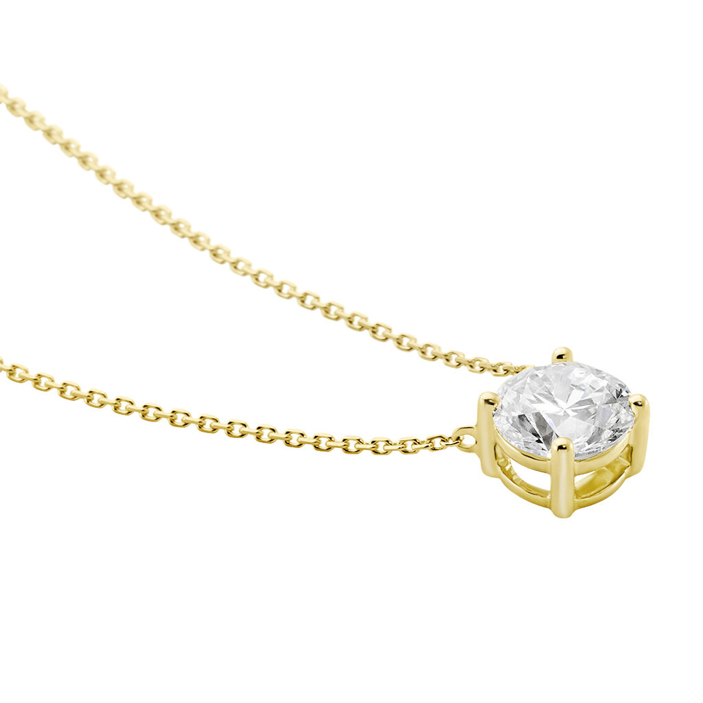 Collier Collection Victoria Or Jaune Diamant Synthetique