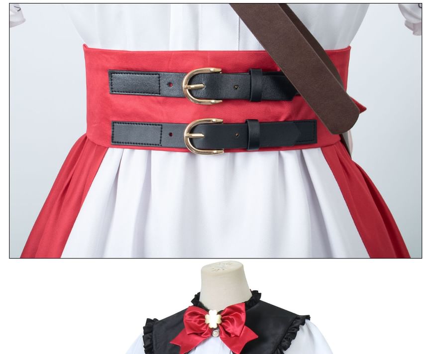 Bloomsoon - Genshin Impact Klee Cosplaykostuum / Pruik / Mary Jane Schoenen / Set