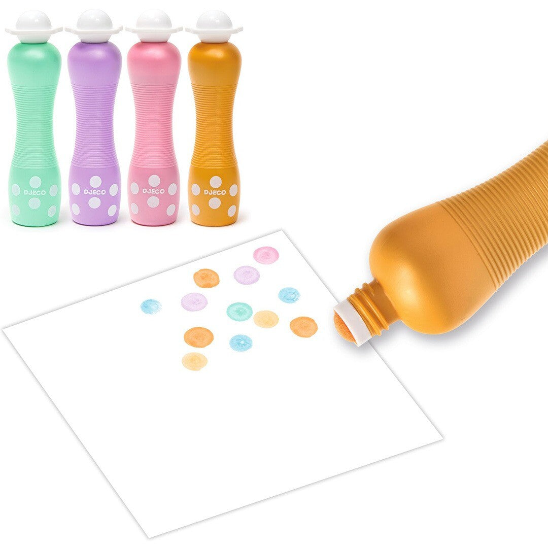 Djeco schuimmarkers pearly - 4st