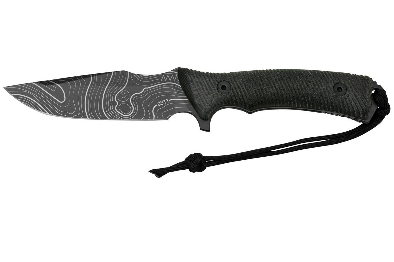 ANV Knives M311 SPELTER DLC Topo Elmax, Black Micarta Handle, Black Kydex Sheath, survivalmes