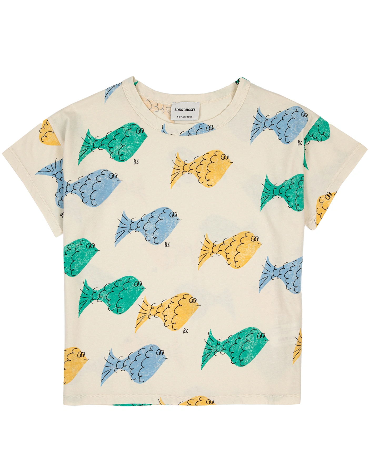 T-Shirt FISH ALL OVER in white