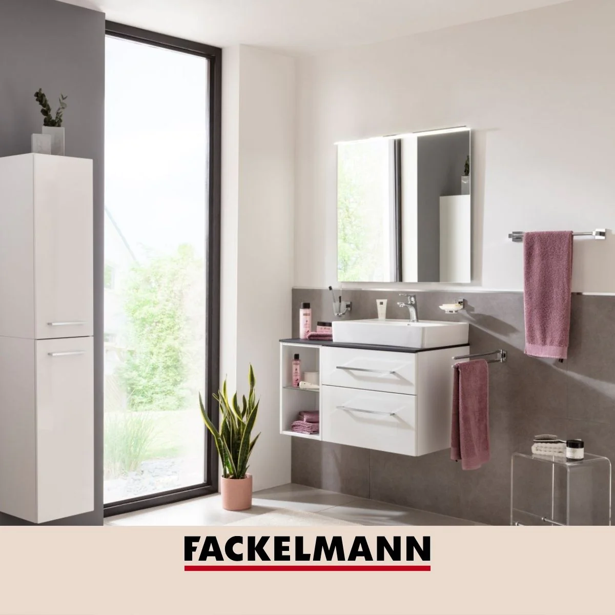 Porte serviette double gris chrome Mare Fackelmann