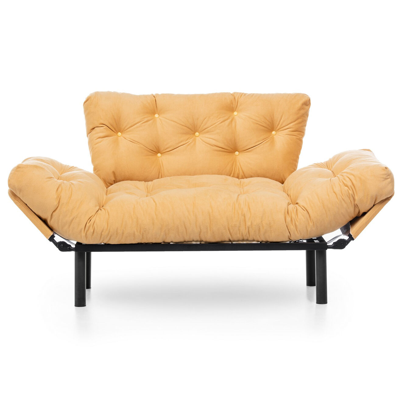 Atelier del Sofa Canapé 2 places convertible Nitta moutarde - 110x53x45 cm