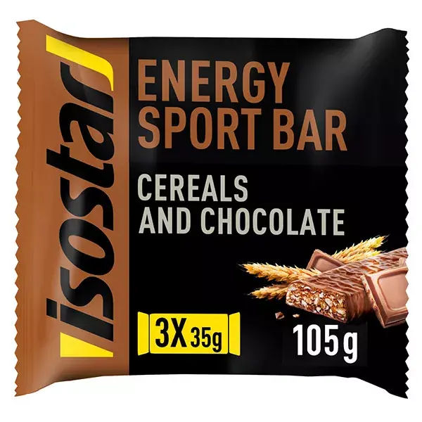 Barra energética Isostar Energy Sport sabor chocolate (3 unidades)