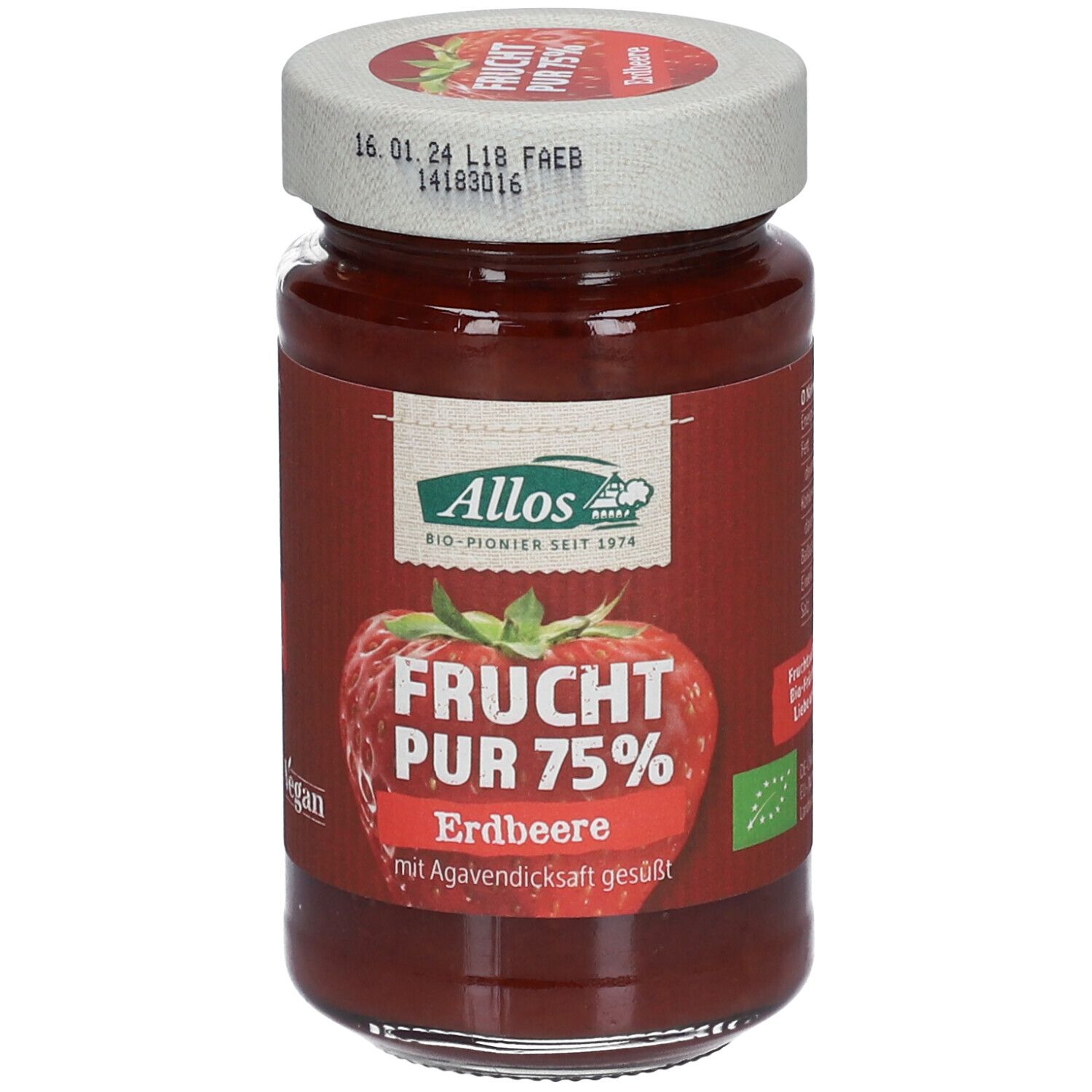 Allos Bio Frucht Pur 75 % Erdbeere