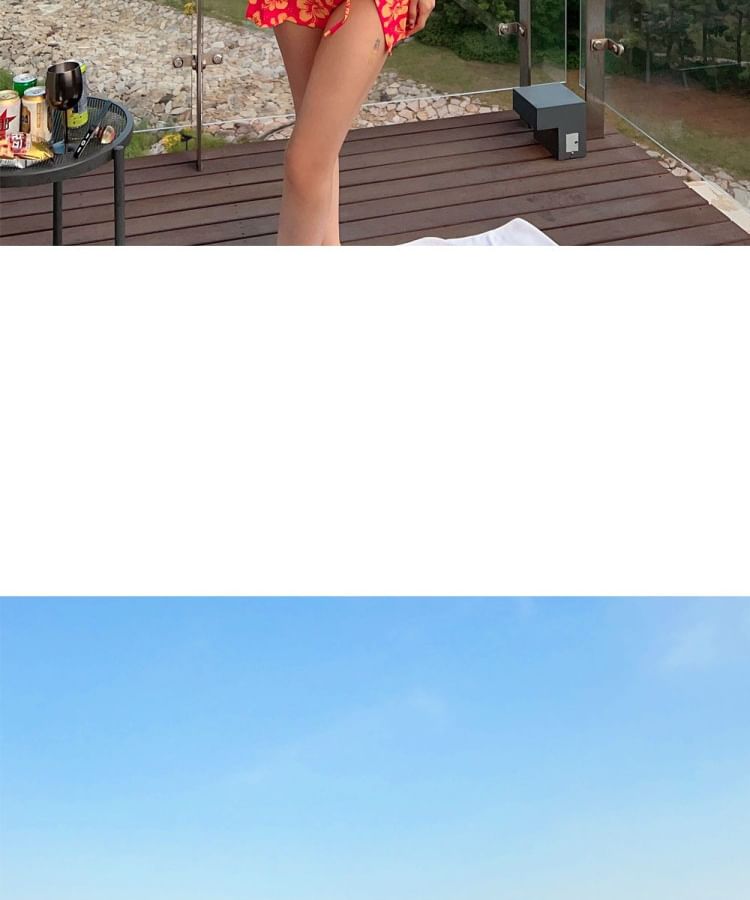 MALILA - Set: Print Bikini Top + Broekje + Cover-Up Rok