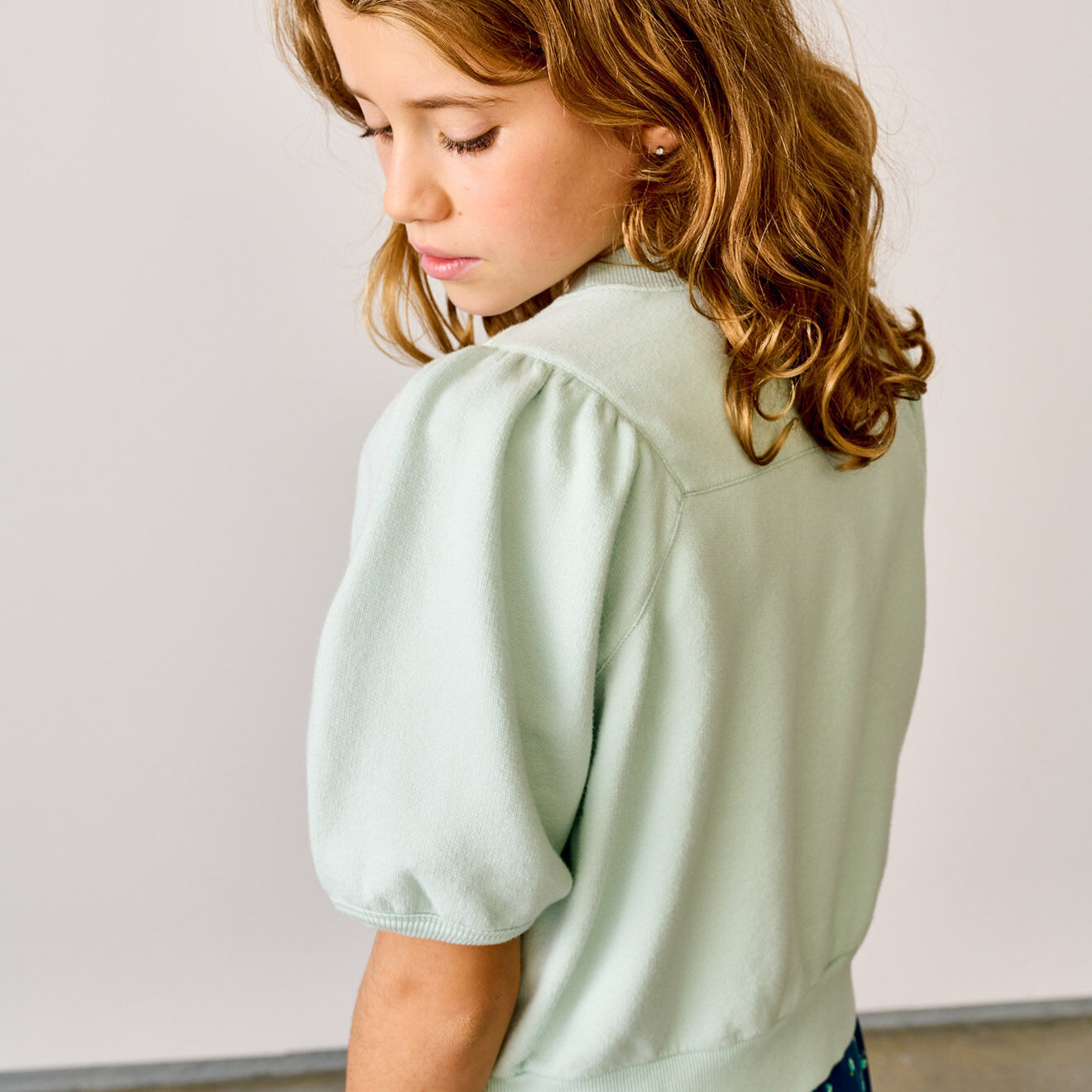 Bellerose Sweat en Coton molletonné Vajo manches courtes vert pastel