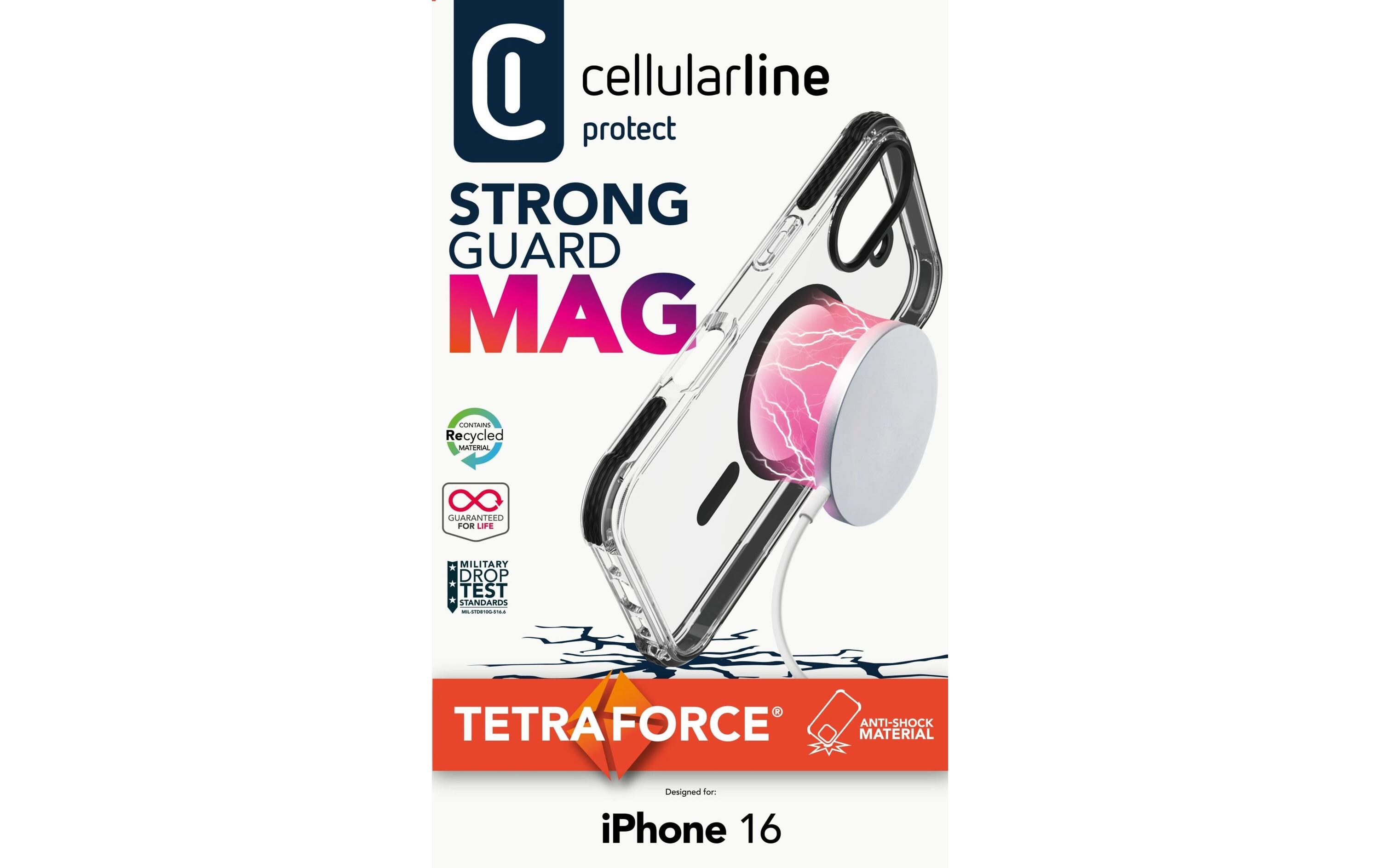 Back Cover Strong Guard iPhone 16 TransparentMagSafe-Schutzhülle Schutzhülle für das Apple iPhone 16
