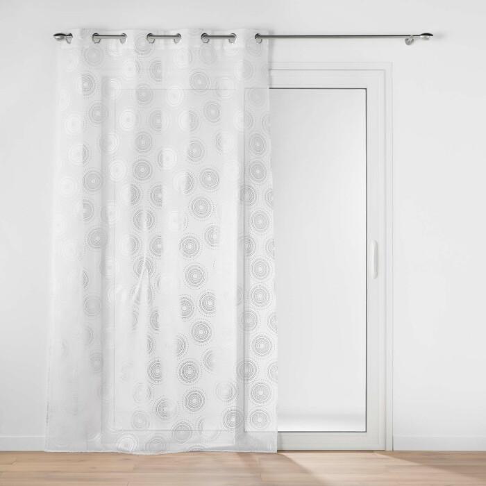PANNEAU OEILLETS 140X240CM METALLISE LISON ARGENT