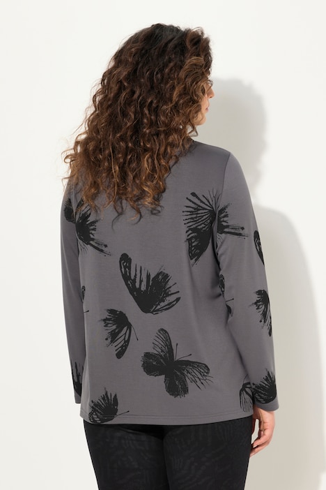 Sweater, Schmetterlinge, Rundhals, Langarm