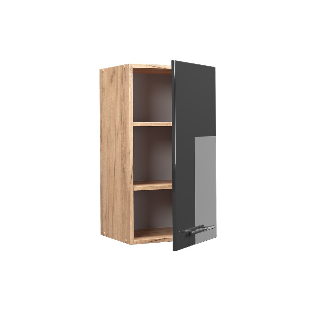 Vicco Hängeschrank Küchenschrank Küchenmöbel Fame-Line Eiche Anthrazit modern 40 cm Küche Einbauküche Hängeschrank Drehtür Einlegeboden Küchenzeile Hochglanz