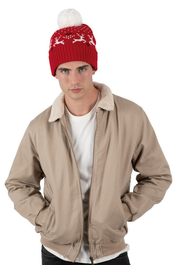 K-up KP512 - Bonnet Hiver avec motifs rennes