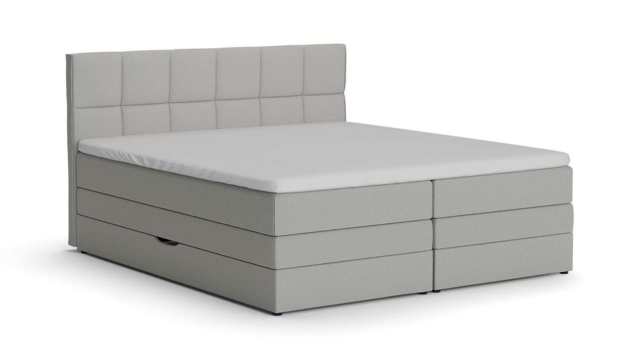 Opbergboxspring Jade - Bold touch ash grey