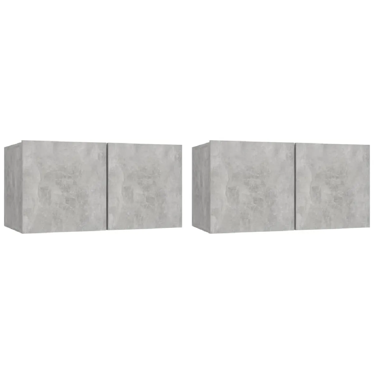 vidaXL Meubles TV muraux 2 pcs - Gris béton